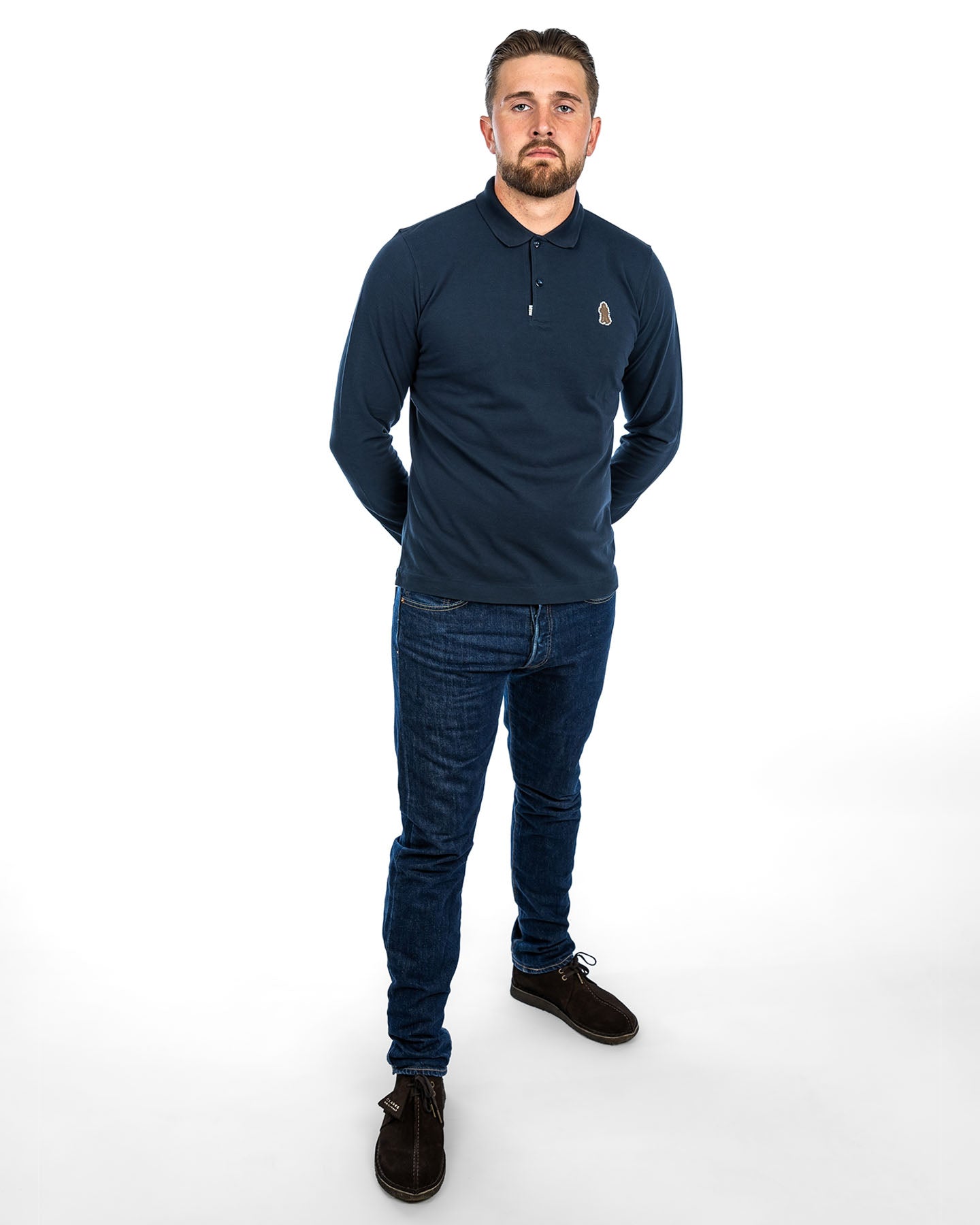 Long Sleeve Polo shirt - Navy