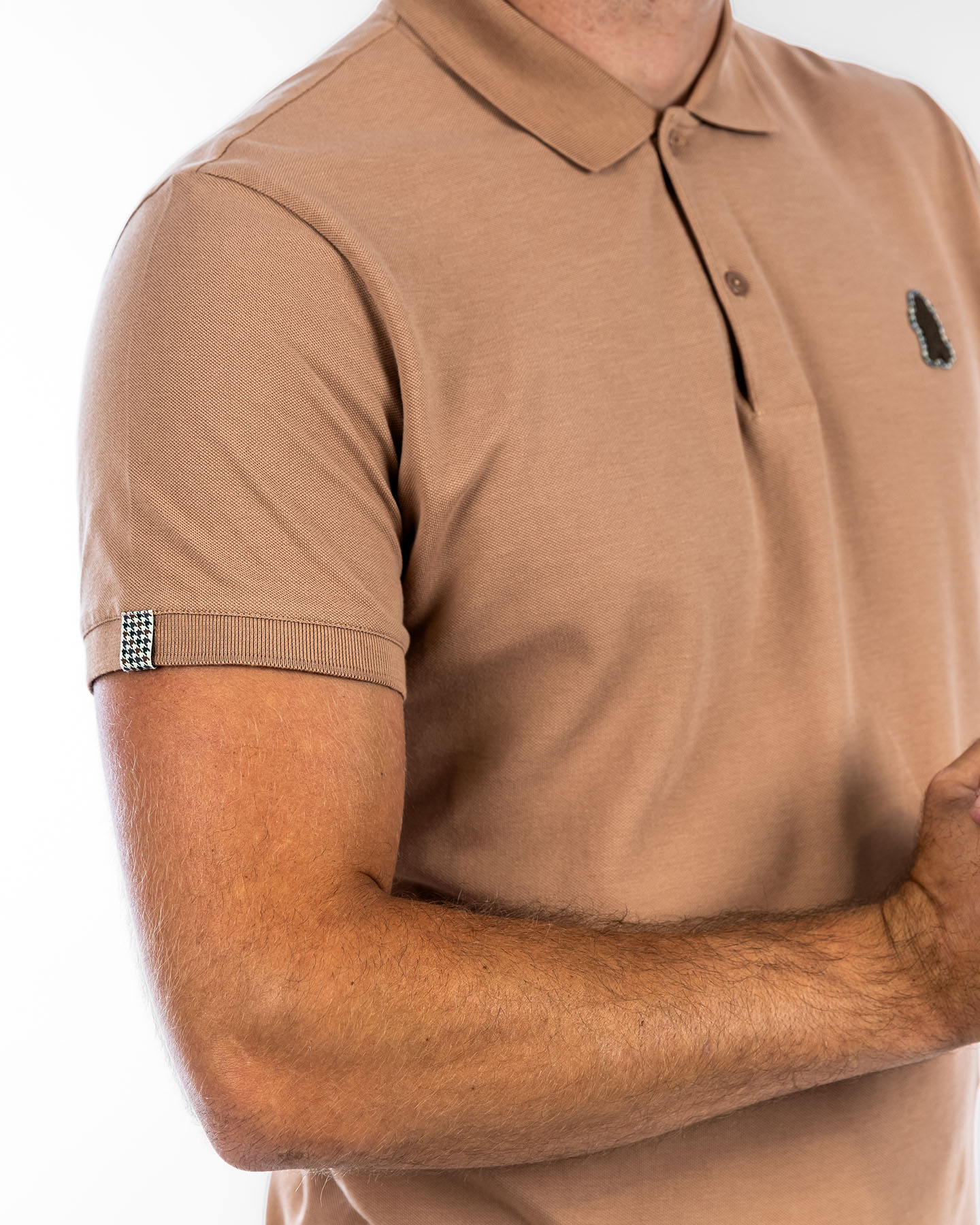 Short Sleeve Polo Shirt - Praline